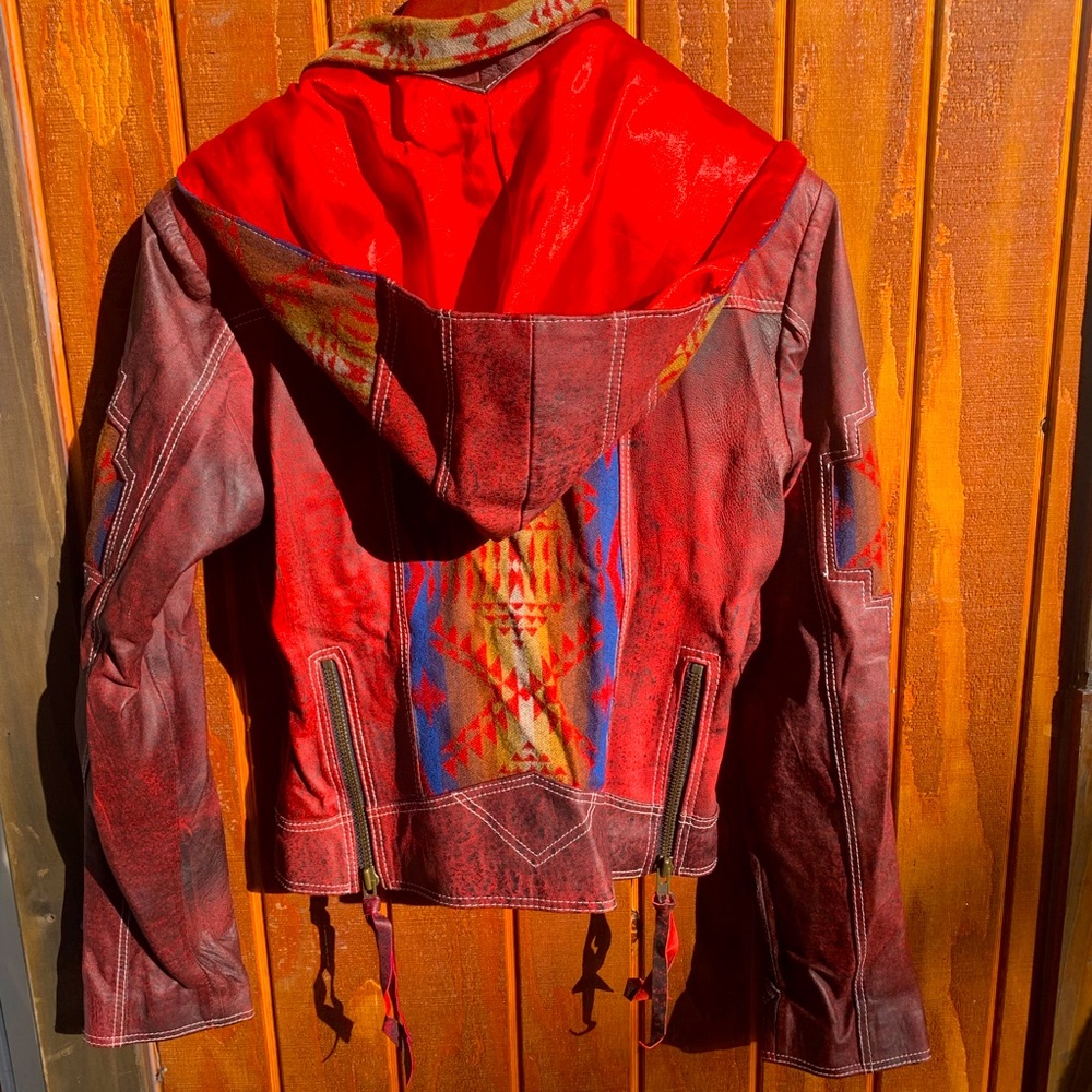 Boutique leather tribal jacket